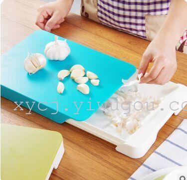 The drawer type storage block kitchen multifunctional double board chopping board antibacterial plastic chopping board The drawer type storage block kitchen multifunctional double board chopping board antibacterial plastic chopping board