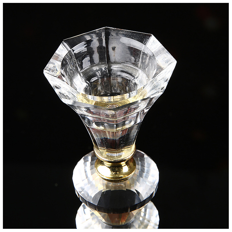 Factory Direct Sales Creative Simple And Light Luxury American Style Furnishings Wedding Props Crystal Candlestick Crystal Crafts Ornaments