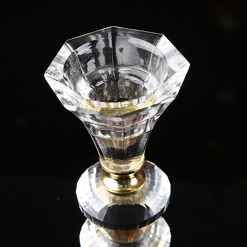 Factory Direct Sales Creative Simple And Light Luxury American Style Furnishings Wedding Props Crystal Candlestick Crystal Crafts Ornaments