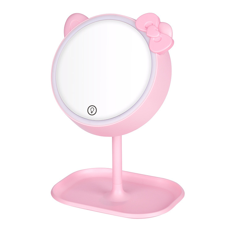 Desktop Led Makeup Mirror with Light Smart Dormitory Students Desktop Portable Portable Fill Light Beauty Dressing Mirror