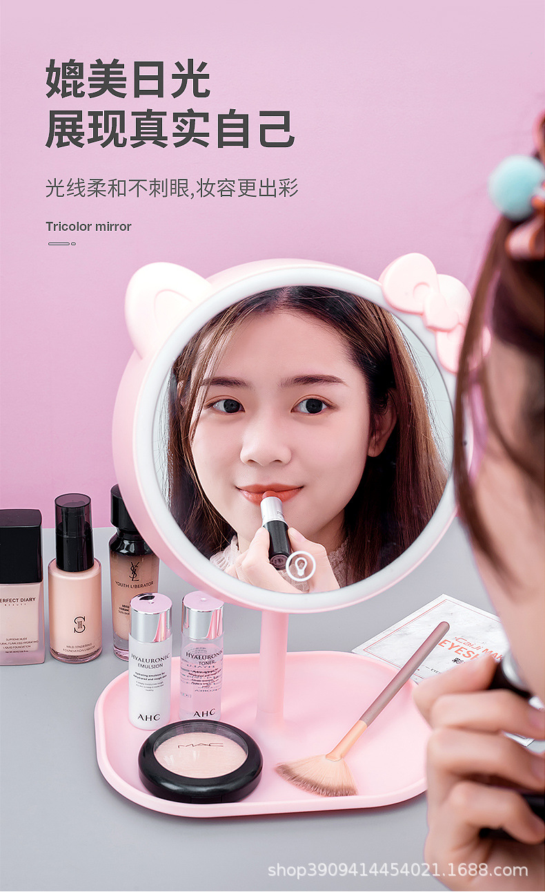 Desktop Led Makeup Mirror with Light Smart Dormitory Students Desktop Portable Portable Fill Light Beauty Dressing Mirror Desktop Led Makeup Mirror with Light Smart Dormitory Students Desktop Portable Portable Fill Light Beauty Dressing Mirror