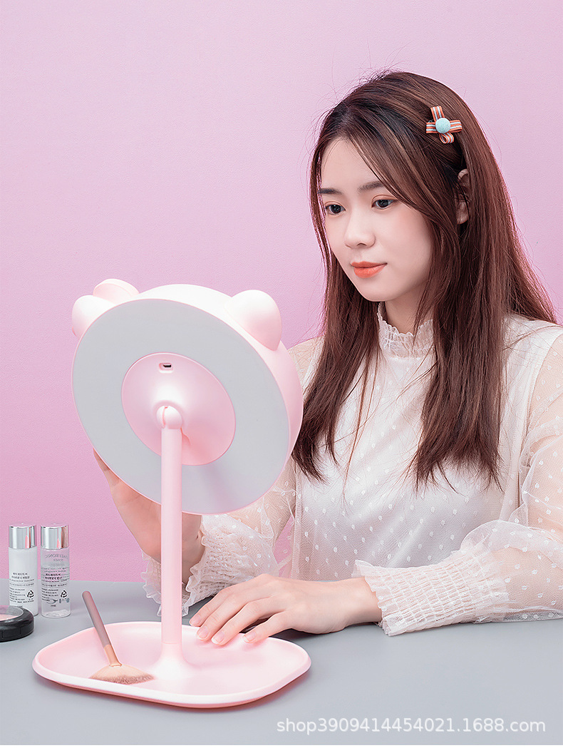 Desktop Led Makeup Mirror with Light Smart Dormitory Students Desktop Portable Portable Fill Light Beauty Dressing Mirror Desktop Led Makeup Mirror with Light Smart Dormitory Students Desktop Portable Portable Fill Light Beauty Dressing Mirror