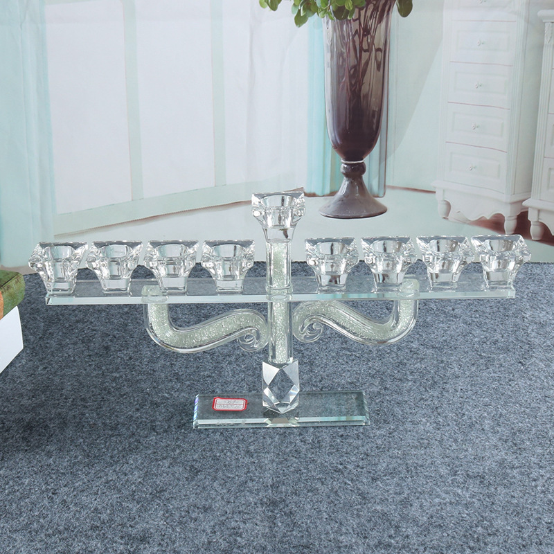 High-End Crystal Candle Holder Ornaments Creative Crystal Crafts Custom Hotel Candlestick Decoration Taobao One Piece Dropshipping