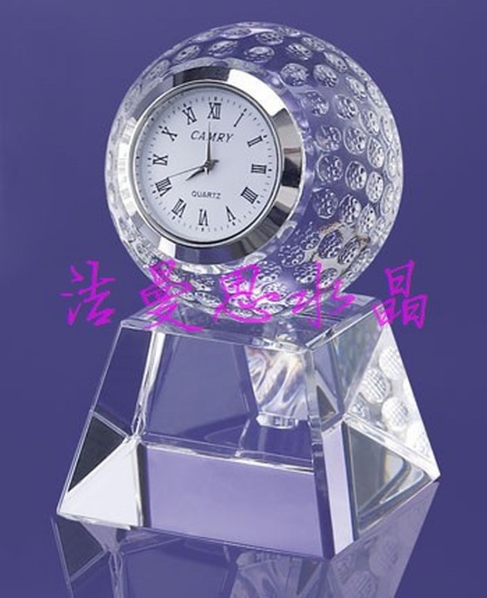 Creative crystal clock K9 crystal gifts crystal crafts set