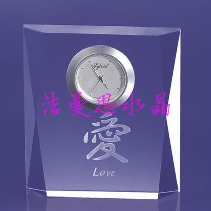 Creative crystal clock K9 crystal gifts crystal crafts set