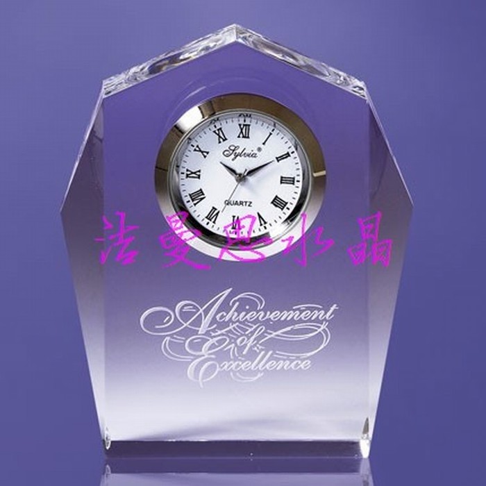 Creative crystal clock K9 crystal gifts crystal crafts set