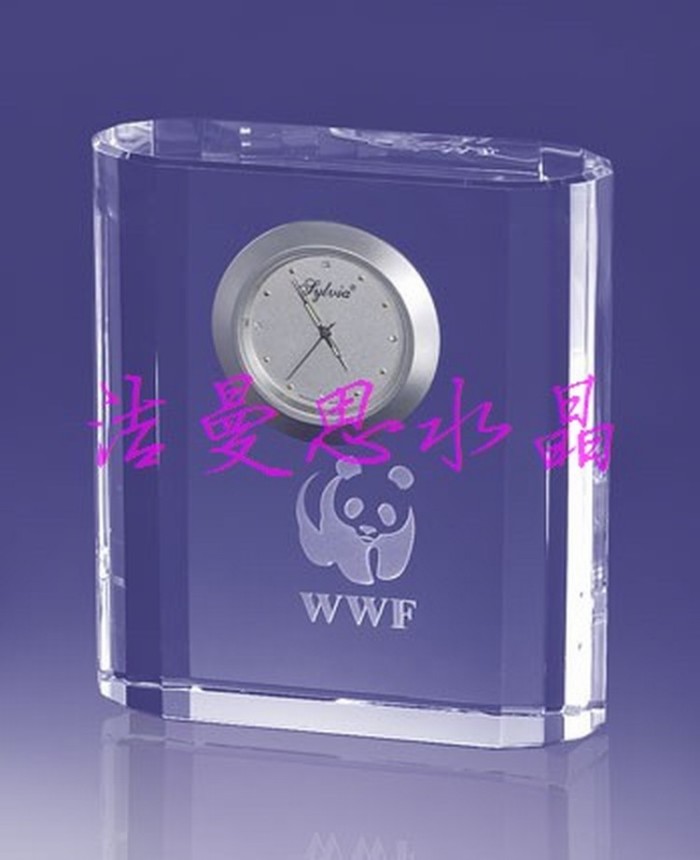 Creative crystal clock K9 crystal gifts crystal crafts set
