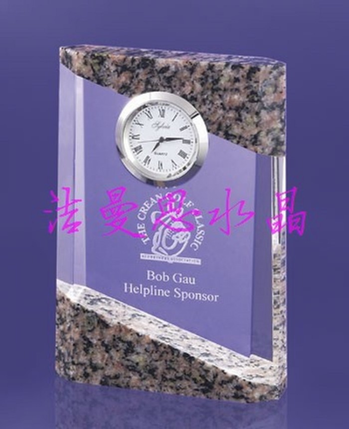 Creative crystal clock K9 crystal gifts crystal crafts set