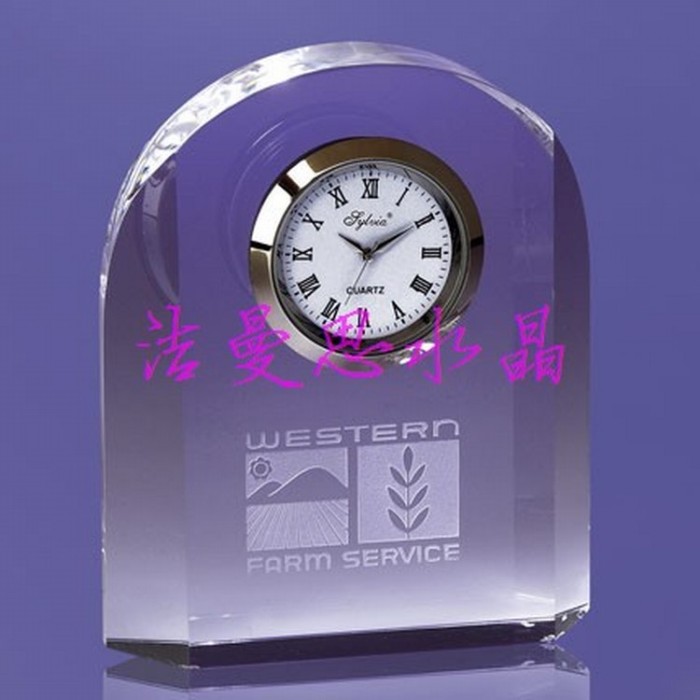 Creative crystal clock K9 crystal gifts crystal crafts set