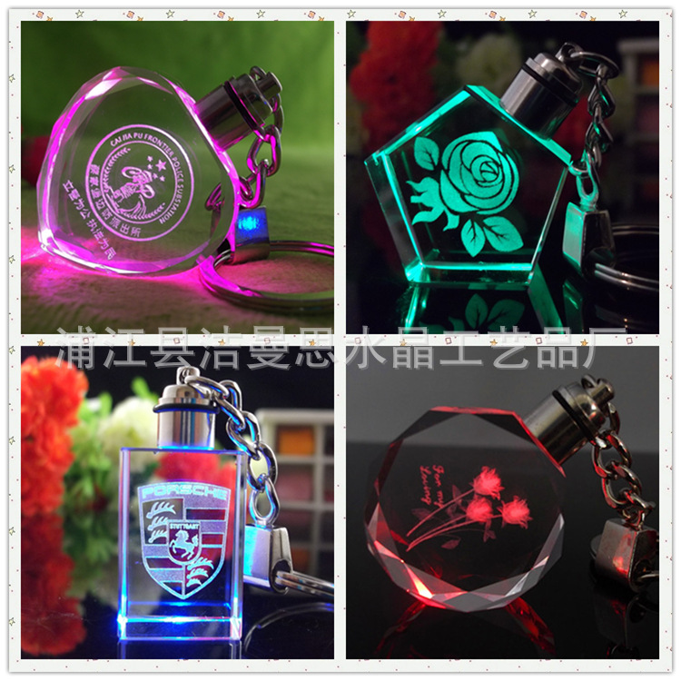 Creative crystal clock K9 crystal gifts crystal crafts set