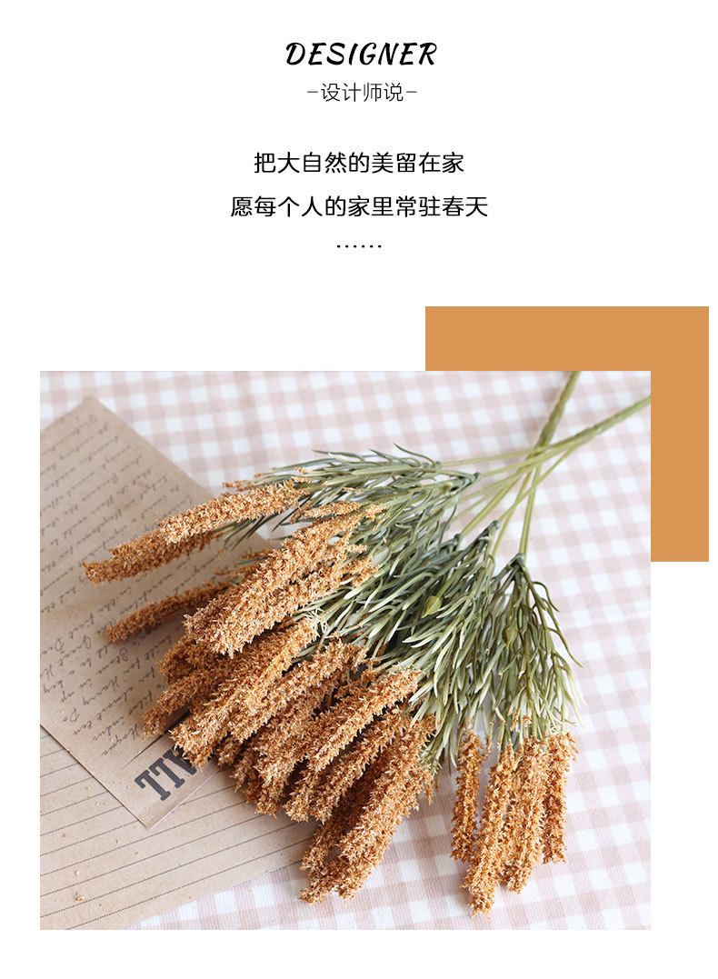 Artificial Flower Malt Grass Wedding Flower Arrangement Fur Grass Home Decoration Plastic Fake Flower Green Bristlegrass Floriculture Decoration Wholesale Artificial Flower Malt Grass Wedding Flower Arrangement Fur Grass Home Decoration Plastic Fake Flower Green Bristlegrass Floriculture Decoration Wholesale