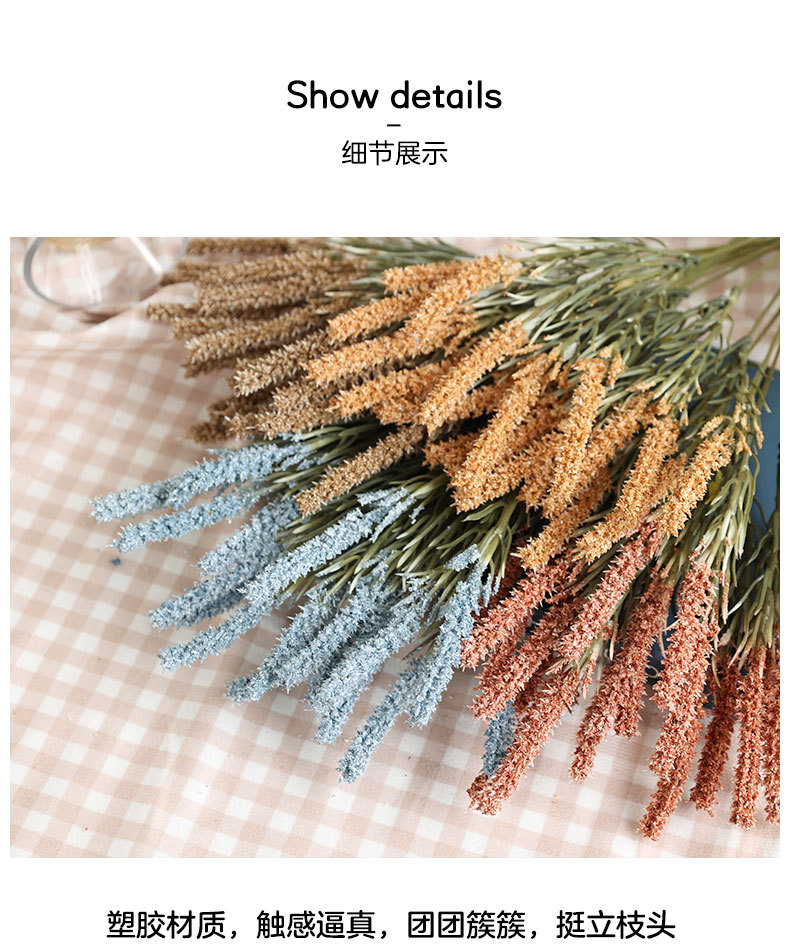 Artificial Flower Malt Grass Wedding Flower Arrangement Fur Grass Home Decoration Plastic Fake Flower Green Bristlegrass Floriculture Decoration Wholesale Artificial Flower Malt Grass Wedding Flower Arrangement Fur Grass Home Decoration Plastic Fake Flower Green Bristlegrass Floriculture Decoration Wholesale