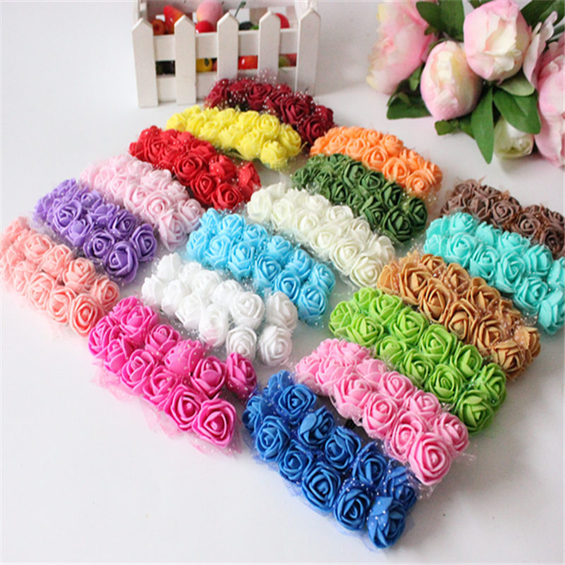 Hot Sale 144 DIY Rose with Yarn PE Rose with Yarn PE Foamflower Bridal Candy Garland Material Artificial Flower Hot Sale 144 DIY Rose with Yarn PE Rose with Yarn PE Foamflower Bridal Candy Garland Material Artificial Flower