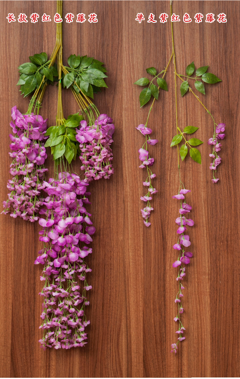 Artificial Wisteria Wisteria Branch Internet Celebrity Corridor Ceiling Wisteria Flower Artificial Flower Plant Wisteria Flower Fake Flower Wholesale Artificial Wisteria Wisteria Branch Internet Celebrity Corridor Ceiling Wisteria Flower Artificial Flower Plant Wisteria Flower Fake Flower Wholesale