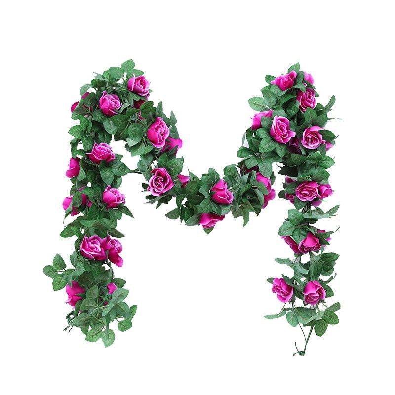 Supermarket decoration decorated hanging ceiling flower vine hair shop dessert shop home indoor TV wall hanging vine flower bar
