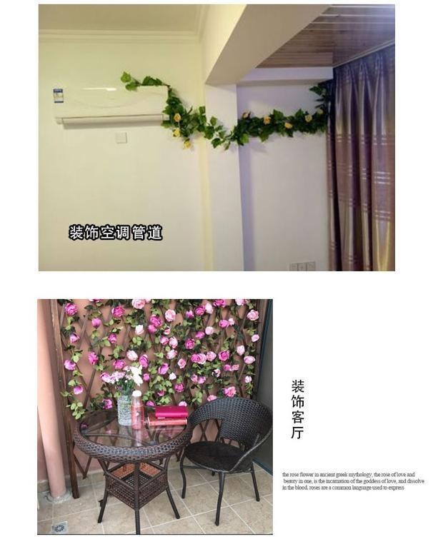 Supermarket decoration decorated hanging ceiling flower vine hair shop dessert shop home indoor TV wall hanging vine flower bar