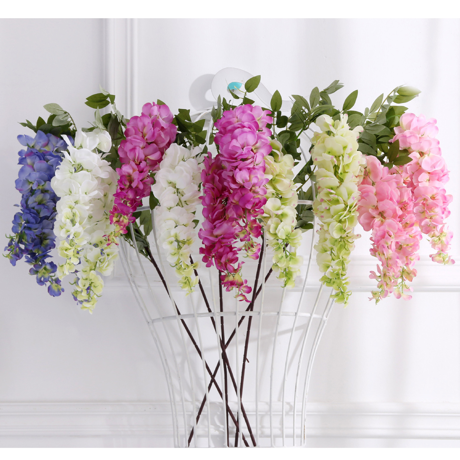 Silk cloth simulation flower bean flower wedding condole ceiling false flower simulation wisteria wholesale