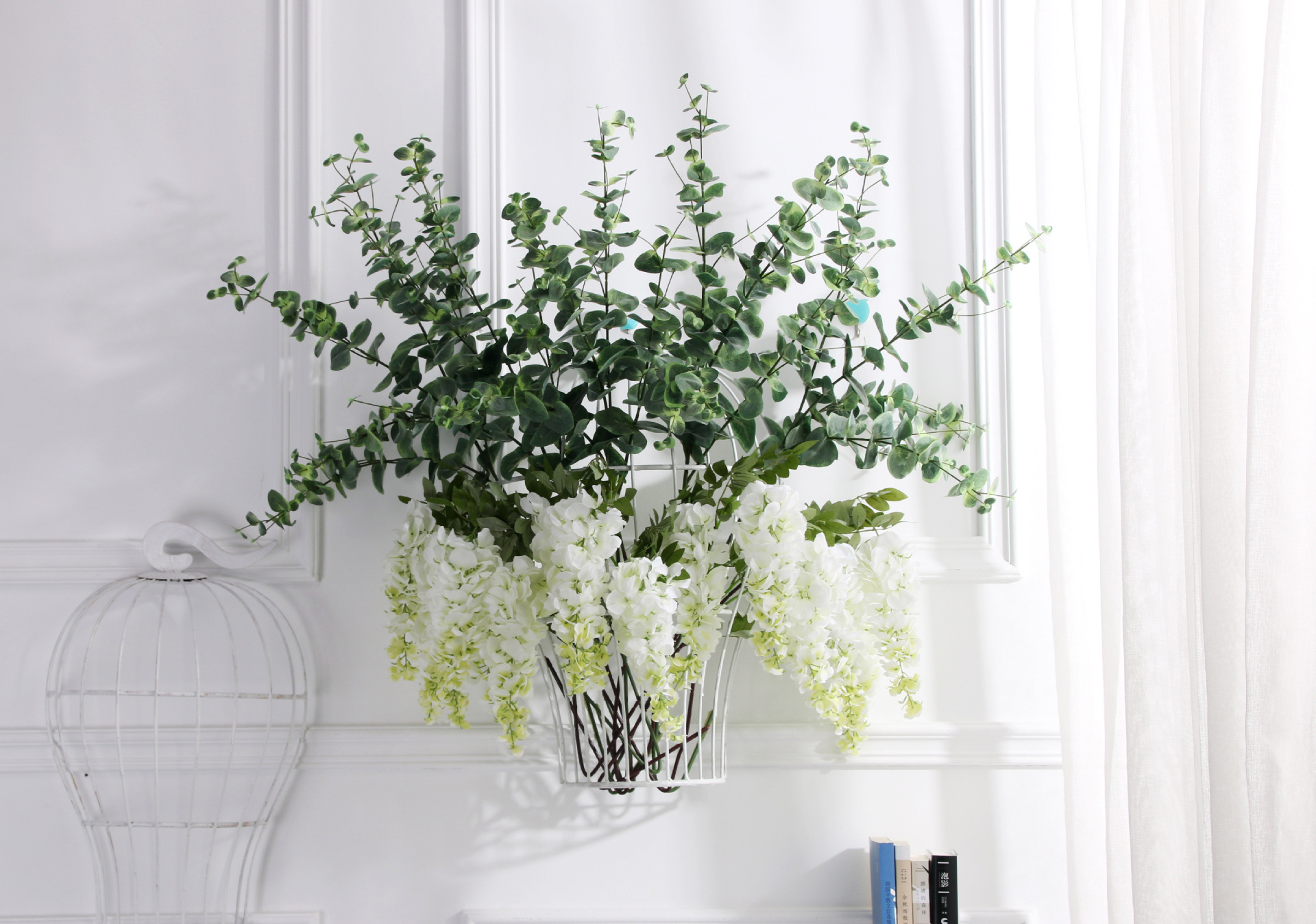 Silk cloth simulation flower bean flower wedding condole ceiling false flower simulation wisteria wholesale