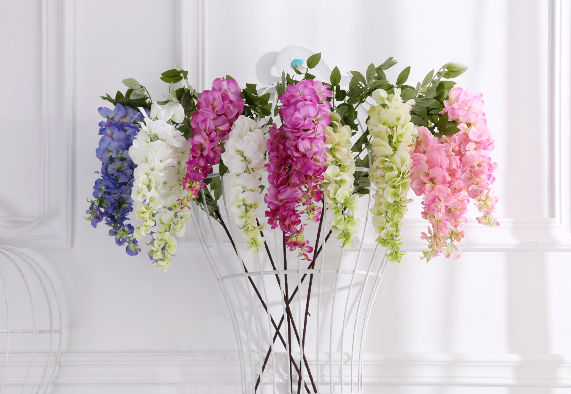 Silk cloth simulation flower bean flower wedding condole ceiling false flower simulation wisteria wholesale