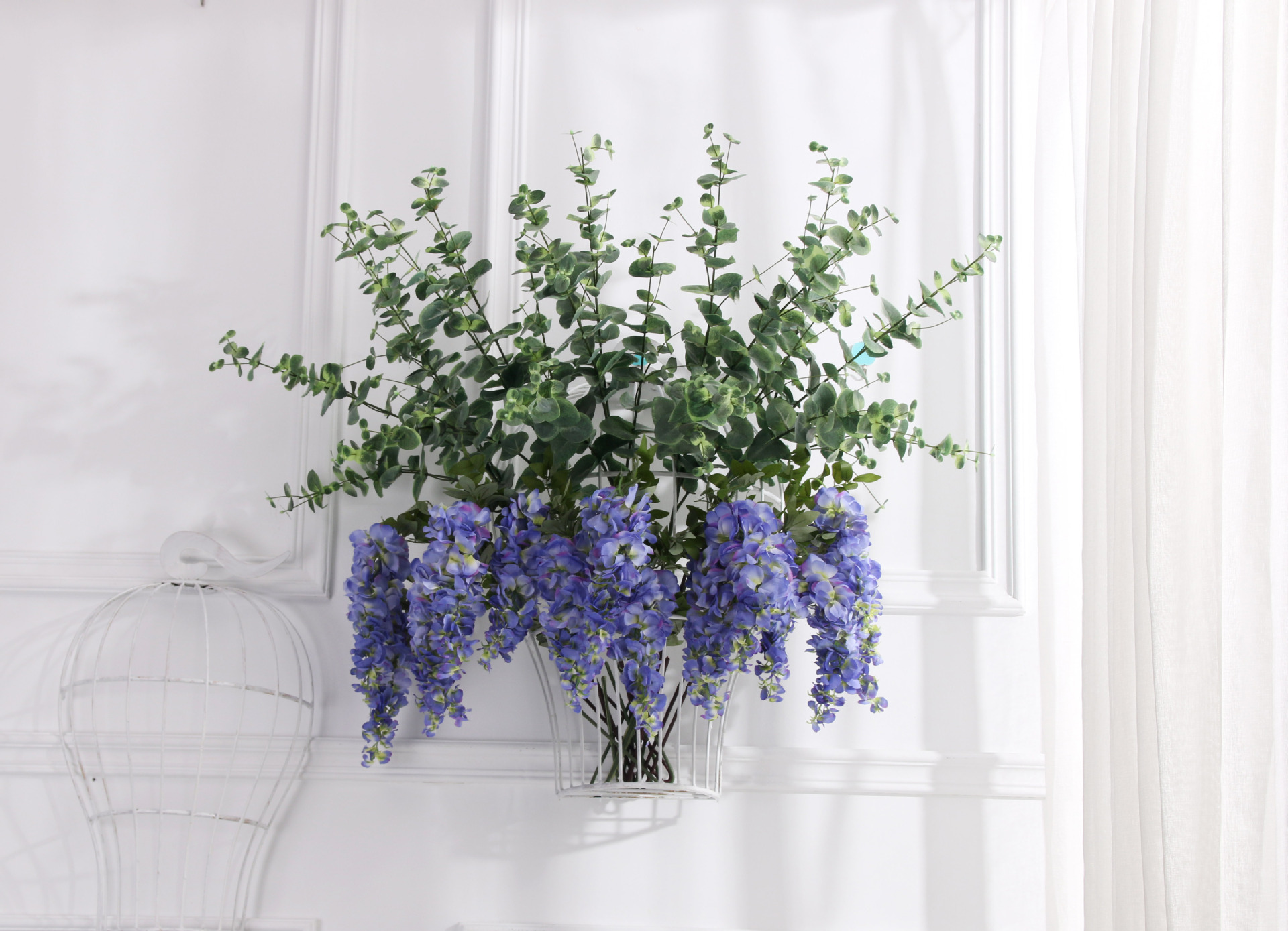 Silk cloth simulation flower bean flower wedding condole ceiling false flower simulation wisteria wholesale