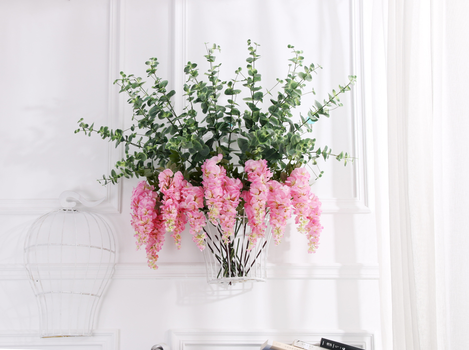 Silk cloth simulation flower bean flower wedding condole ceiling false flower simulation wisteria wholesale