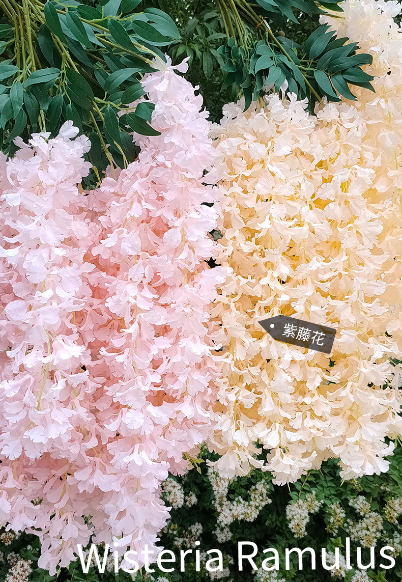 Artificial Wisteria Wisteria Branch Internet Celebrity Corridor Ceiling Wisteria Flower Artificial Flower Plant Wisteria Flower Fake Flower
