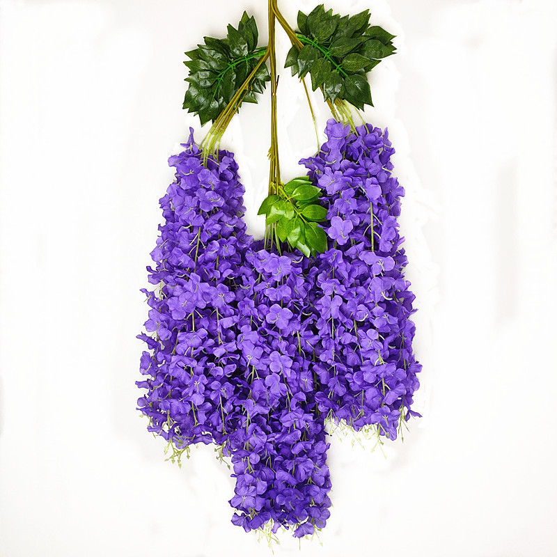 Artificial Wisteria Wisteria Branch Internet Celebrity Corridor Ceiling Wisteria Flower Artificial Flower Plant Wisteria Flower Fake Flower