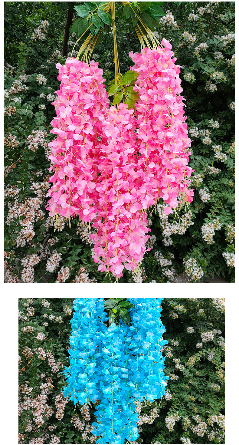 Artificial Wisteria Wisteria Branch Internet Celebrity Corridor Ceiling Wisteria Flower Artificial Flower Plant Wisteria Flower Fake Flower