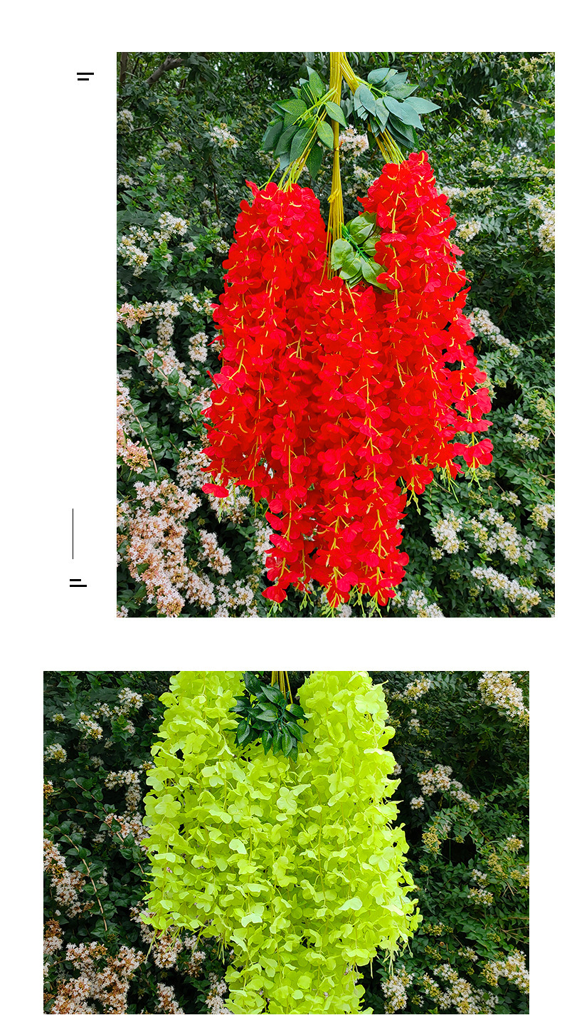 Artificial Wisteria Wisteria Branch Internet Celebrity Corridor Ceiling Wisteria Flower Artificial Flower Plant Wisteria Flower Fake Flower