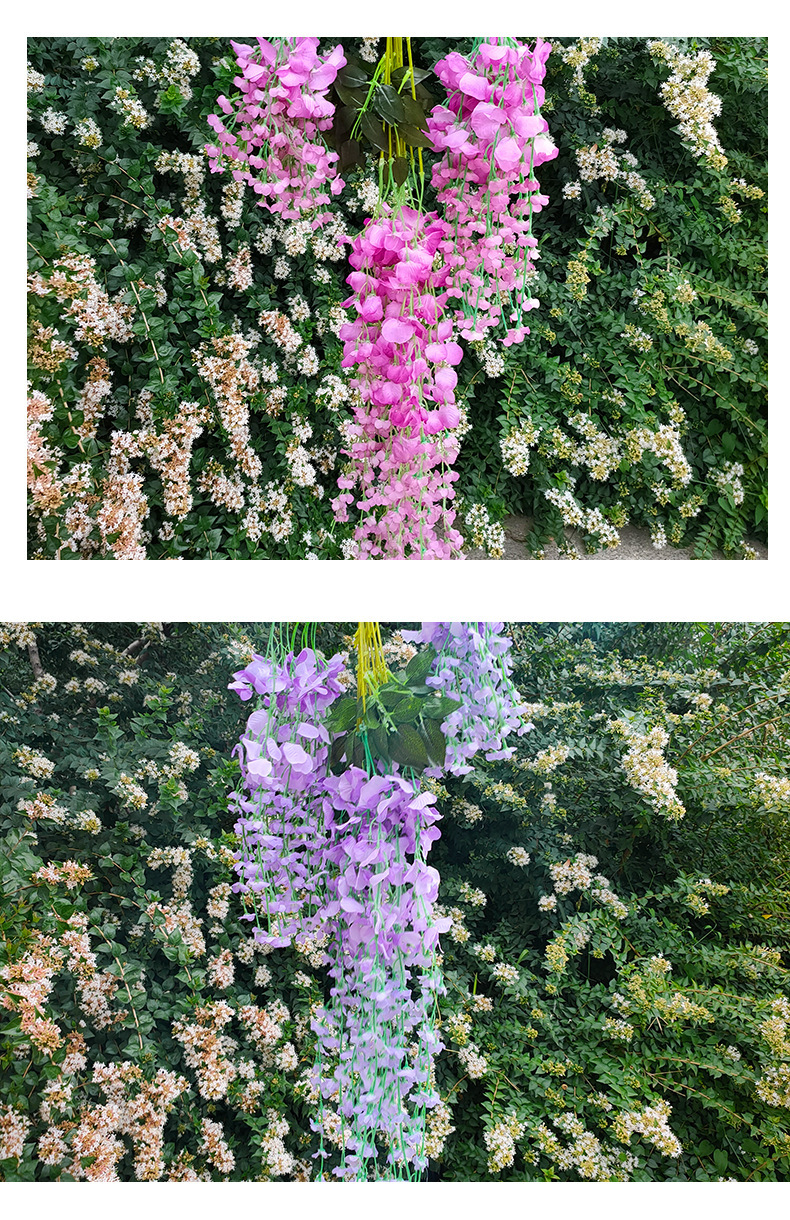 Artificial Wisteria Wisteria Branch Internet Celebrity Corridor Ceiling Wisteria Flower Artificial Flower Plant Wisteria Flower Fake Flower