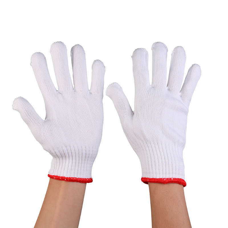 Labor Protection Gloves Nylon Cotton Yarn Cotton Thread Gloves Handling Work Thick Protective Gloves Non-Slip Nylon Thread Gloves Wholesale