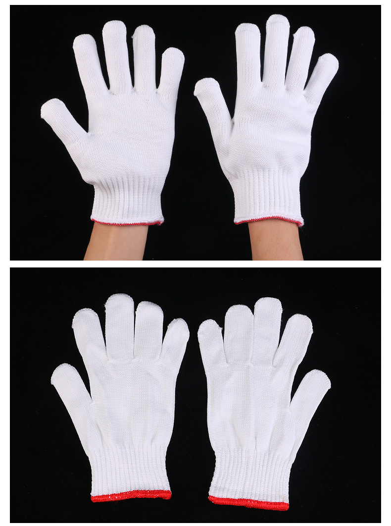 Labor Protection Gloves Nylon Cotton Yarn Cotton Thread Gloves Handling Work Thick Protective Gloves Non-Slip Nylon Thread Gloves Wholesale