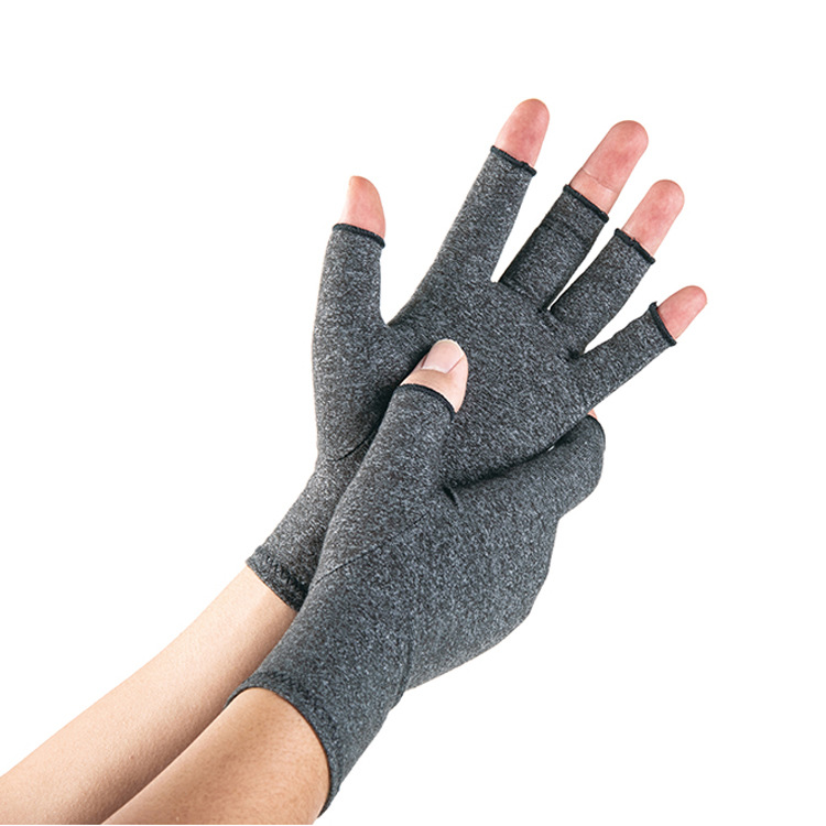 Hemp Gray Half Finger Pressure Gloves Summer Driving Rehabilitation Outdoor Fitness Sports Riding Gloves Foreign Trade Hemp Gray Half Finger Pressure Gloves Summer Driving Rehabilitation Outdoor Fitness Sports Riding Gloves Foreign Trade