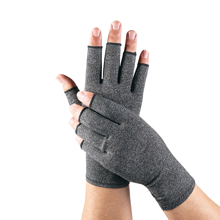 Hemp Gray Half Finger Pressure Gloves Summer Driving Rehabilitation Outdoor Fitness Sports Riding Gloves Foreign Trade Hemp Gray Half Finger Pressure Gloves Summer Driving Rehabilitation Outdoor Fitness Sports Riding Gloves Foreign Trade