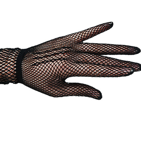 Eyelet gloves femininity wedding dress etiquette shows off black and white gloves for parent-child children