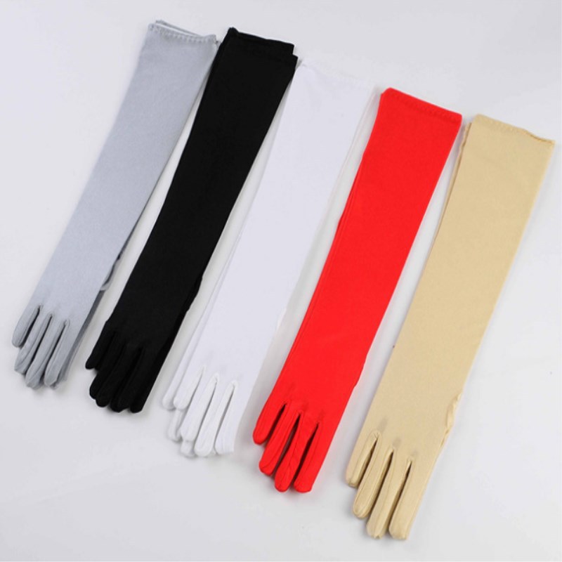 Wholesale spandex high-elastic long gloves accessorizing wedding dress gloves all year round are worn on a multitude of channels