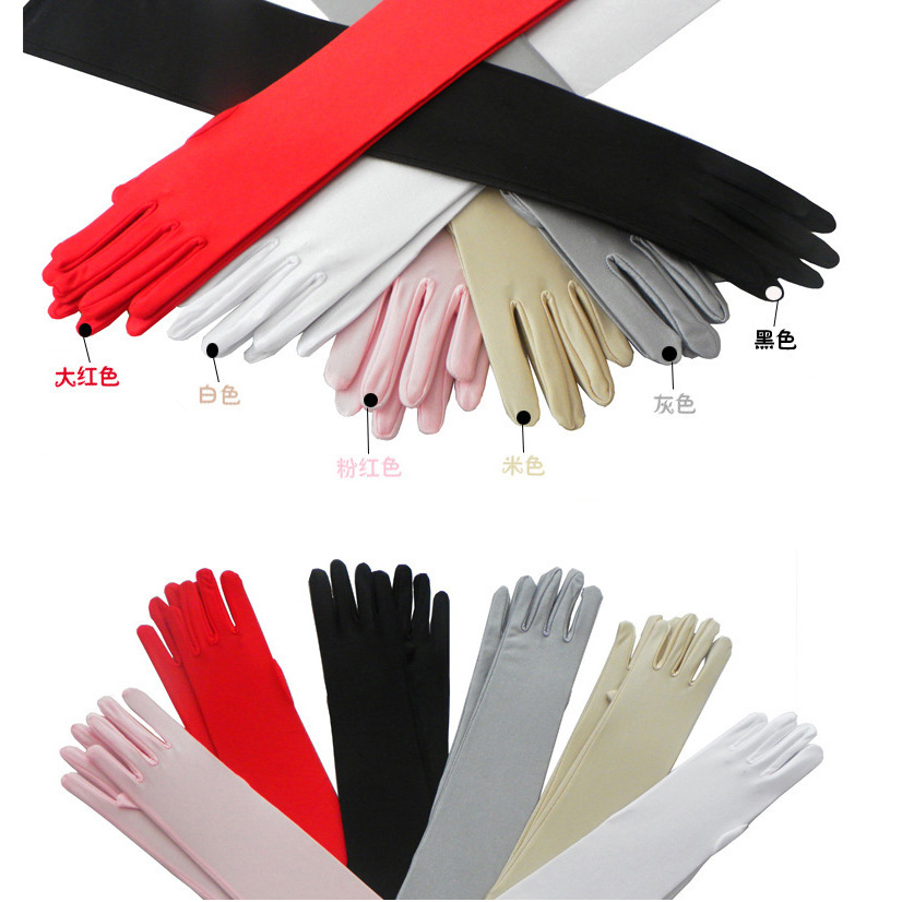 Wholesale spandex high-elastic long gloves accessorizing wedding dress gloves all year round are worn on a multitude of channels