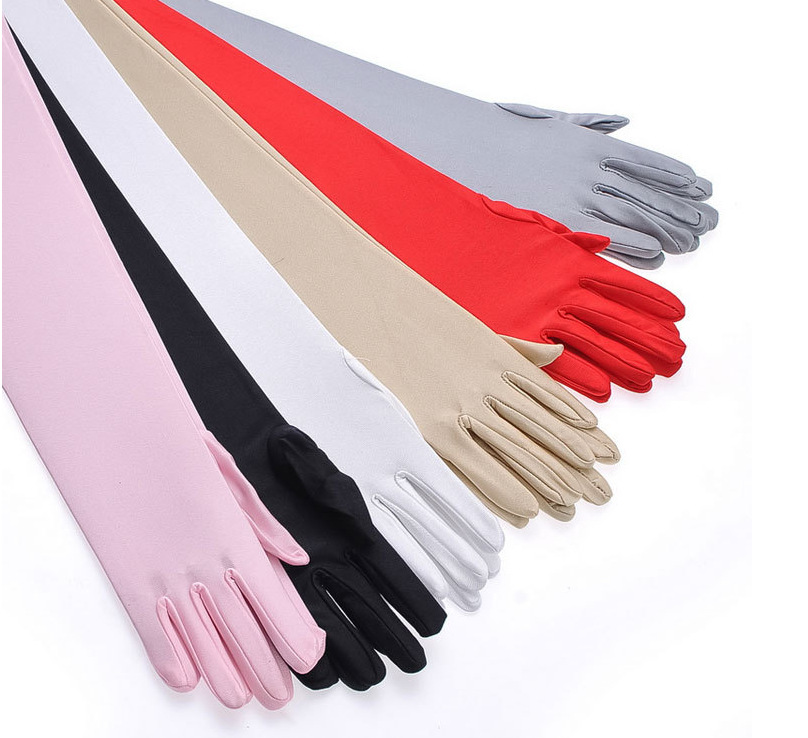 Wholesale spandex high-elastic long gloves accessorizing wedding dress gloves all year round are worn on a multitude of channels