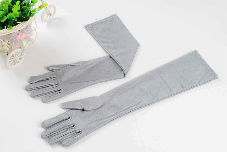 Wholesale spandex high-elastic long gloves accessorizing wedding dress gloves all year round are worn on a multitude of channels