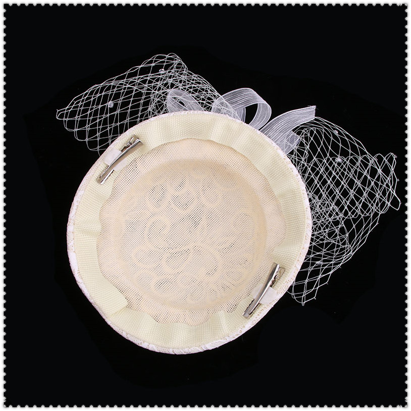 Bridal headdress veil lace butterfly hat hair accessories ball dinner wedding dress accessories