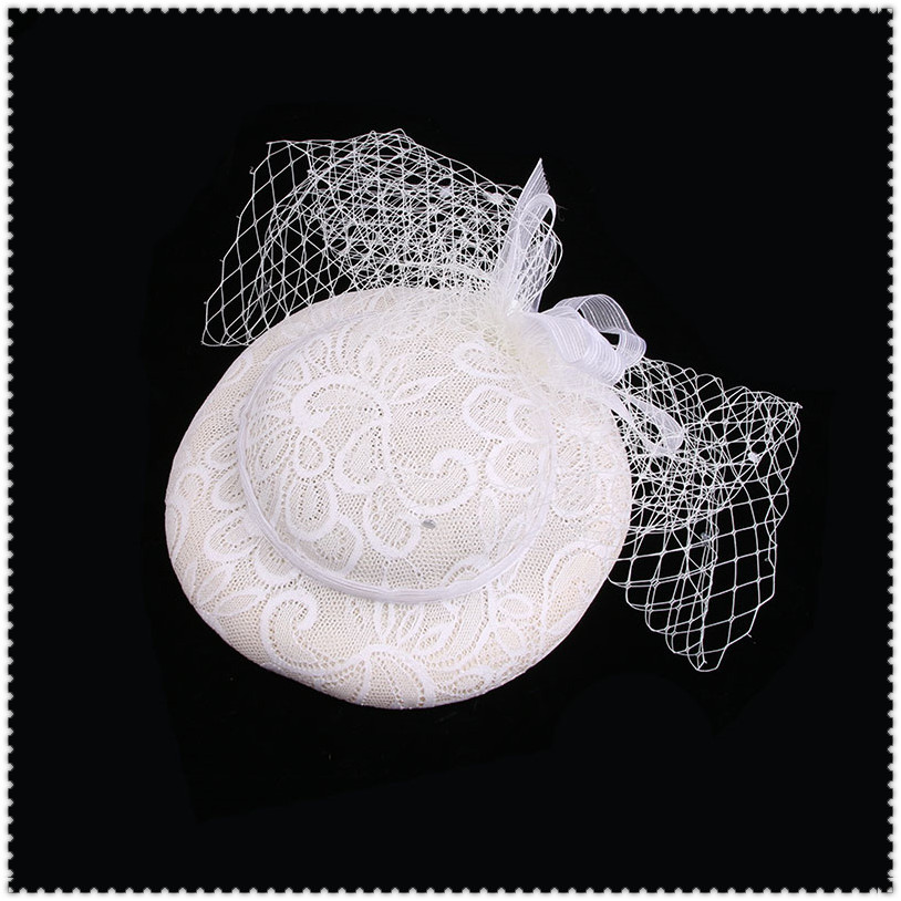 Bridal headdress veil lace butterfly hat hair accessories ball dinner wedding dress accessories