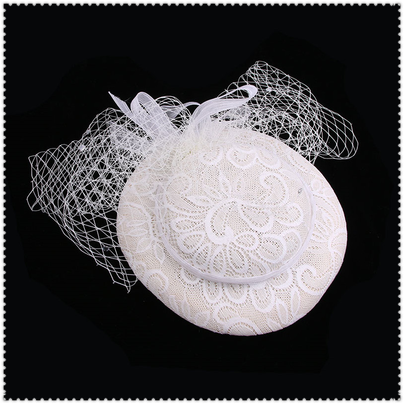 Bridal headdress veil lace butterfly hat hair accessories ball dinner wedding dress accessories