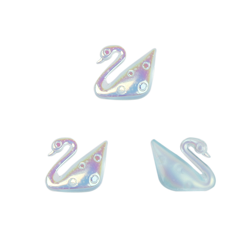 2021 New Swan Manicure Jewelry Flat Bottom Resin Drill DIY Nail Rhinestone Nail Beauty Ornament Factory Wholesale