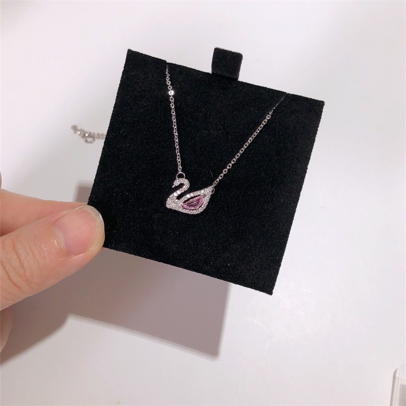 S925 Sterling Silver Rose Gold Little Swan Necklace Female Korean Style Affordable Luxury Style Clavicle Chain Elegant Personality European and American Jewelry S925 Sterling Silver Rose Gold Little Swan Necklace Female Korean Style Affordable Luxury Style Clavicle Chain Elegant Personality European and American Jewelry