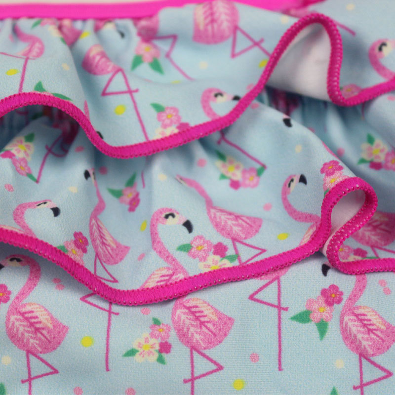 Cake Layer Children&#039;s Swimwear Bikini Girls&#039; Two-Piece Swimsuit European and American Foreign Trade Swan Cloth Swimsuit