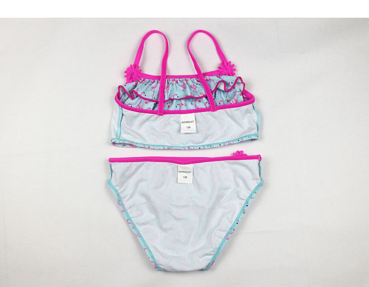 Cake Layer Children's Swimwear Bikini Girls' Two-Piece Swimsuit European and American Foreign Trade Swan Cloth Swimsuit Cake Layer Children's Swimwear Bikini Girls' Two-Piece Swimsuit European and American Foreign Trade Swan Cloth Swimsuit