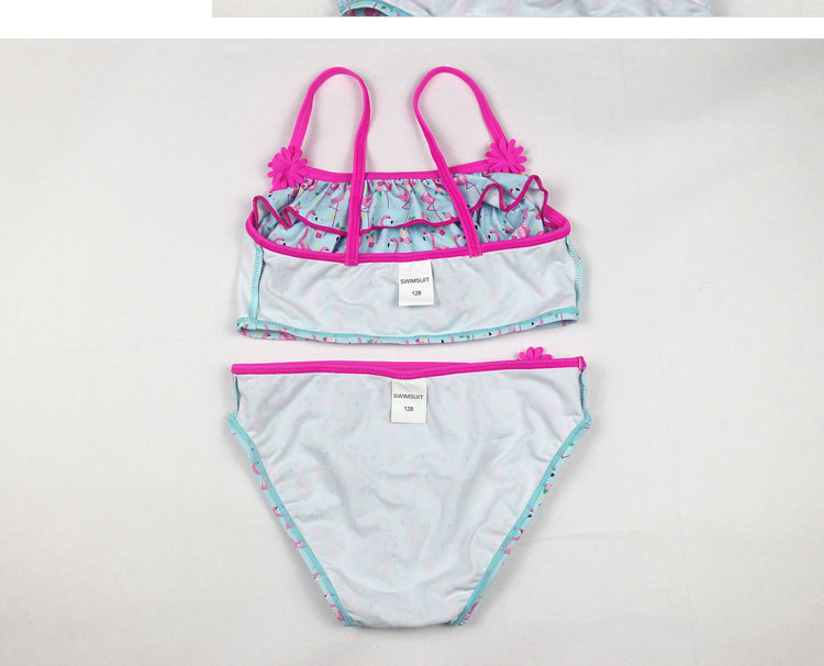 Cake Layer Children's Swimwear Bikini Girls' Two-Piece Swimsuit European and American Foreign Trade Swan Cloth Swimsuit Cake Layer Children's Swimwear Bikini Girls' Two-Piece Swimsuit European and American Foreign Trade Swan Cloth Swimsuit