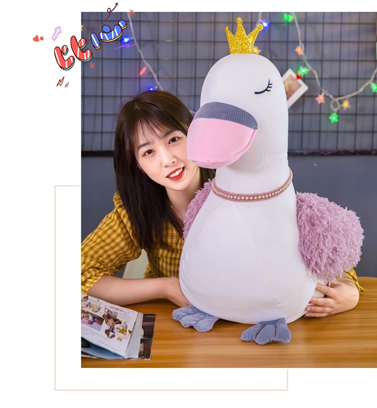 Creative new crown Fantasy Swan plush toy doll, children sleeping dolls as gifts for friends Creative new crown Fantasy Swan plush toy doll, children sleeping dolls as gifts for friends
