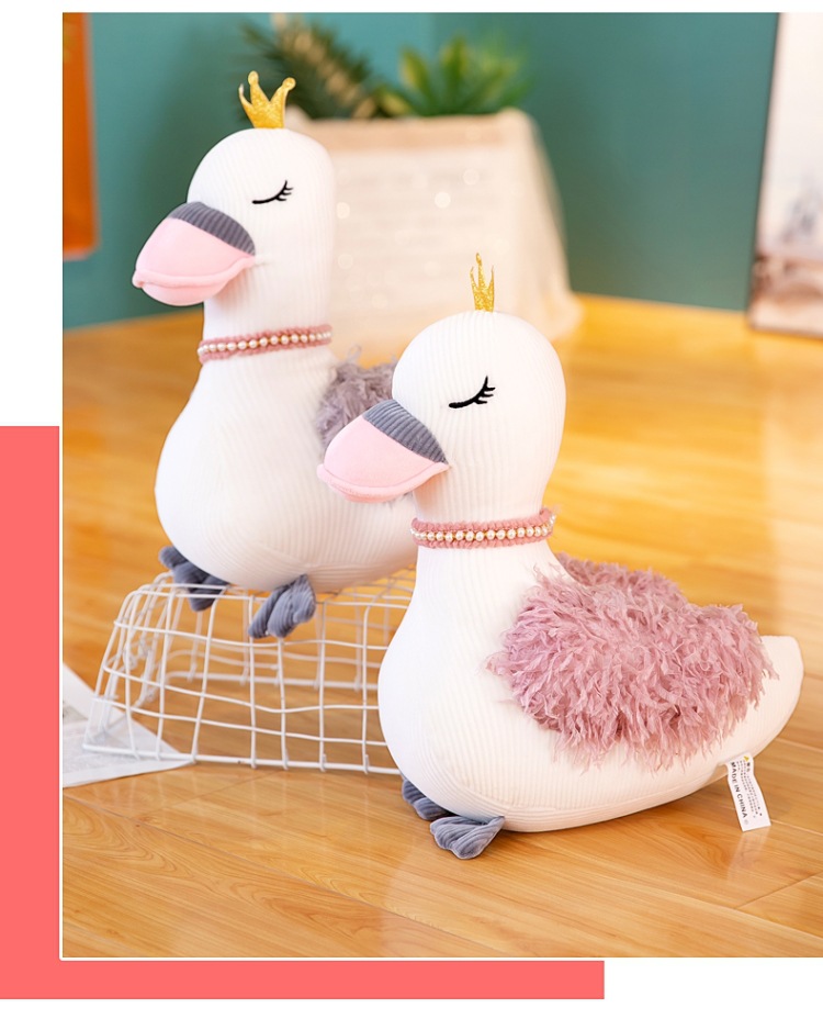 Creative new crown Fantasy Swan plush toy doll, children sleeping dolls as gifts for friends Creative new crown Fantasy Swan plush toy doll, children sleeping dolls as gifts for friends