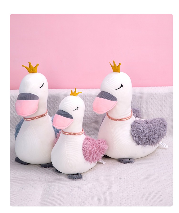 Creative new crown Fantasy Swan plush toy doll, children sleeping dolls as gifts for friends Creative new crown Fantasy Swan plush toy doll, children sleeping dolls as gifts for friends